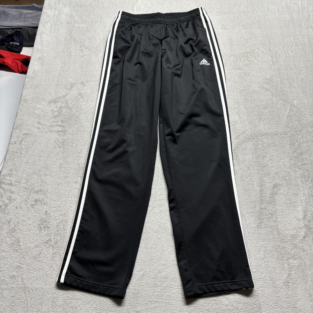 Adidas Essentials 3 Stripes Tricot Tapered Track Pants Mens L Black BK7402